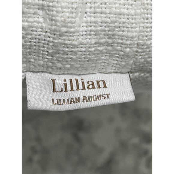 Lillian August Bunny Accent Throw Pillow 17" White Spring Decorative Nursery Bow - Picture 7 of 7